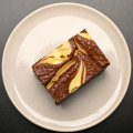 The famous chocolate-cheesecake brownie.