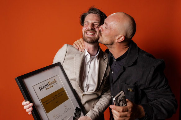 Winner of Flinders + Co New Regional Restaurant of the Year, Kin. Chef Jack Cassidy pictured left. 