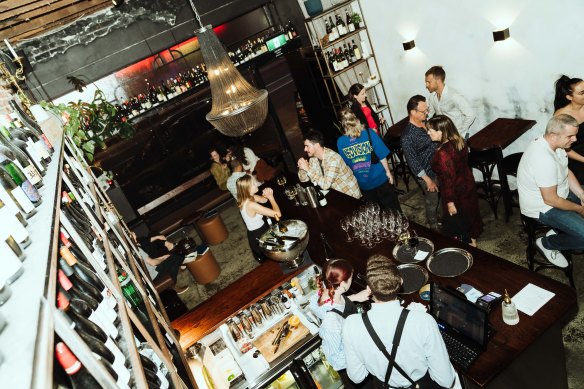 A bar with a serious kitchen.