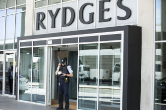 Australian Federal Police at the International Airport Rydges Hotel, one of 10-15 hotels that was used for mandatory quarantine.