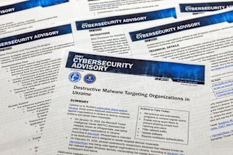 A Joint Cybersecurity Advisory published by the Cybersecurity & Infrastructure Security Agency about destructive malware that is targeting organisations in Ukraine on February 28, 2022.