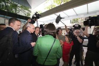 Former NSW premier Gladys Berejiklian outside the ICAC on Friday.