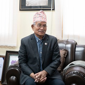 “We are trying to reduce fossil fuel vehicles in my town,” the mayor of Lalitpur, Chiri Babu Maharjan, said.