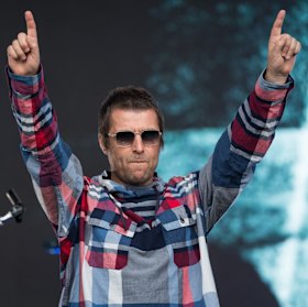 Liam Gallagher on stage at Glastonbury in June this year.