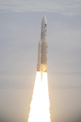 A European spacecraft rocketed away on Friday on a decade-long quest to explore Jupiter and three of its icy moons that could house buried oceans. 