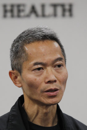 Wong Ka-hing, the controller of the Centre for Health Protection of the Hong Kong Department of Health, speaks during a press conference after the virus was detected on the island.