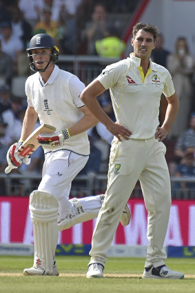 Pat Cummins looks for answers as Zak Crawley gathers more runs.