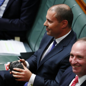 Treasurer Josh Frydenberg, holding a lump of coal in Parliament in 2017, gave approval for the inquiry.