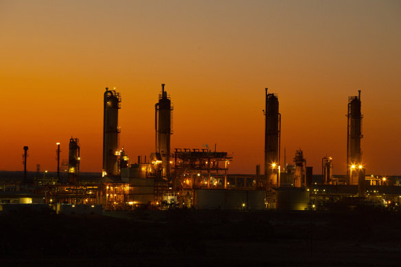 Santos’s Moomba gas plant in the Cooper Basin, South Australia.