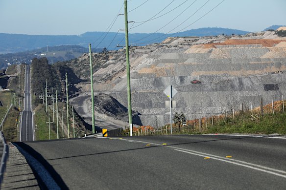 An open-cut mine a few kilometres south-west of Muswellbrook.