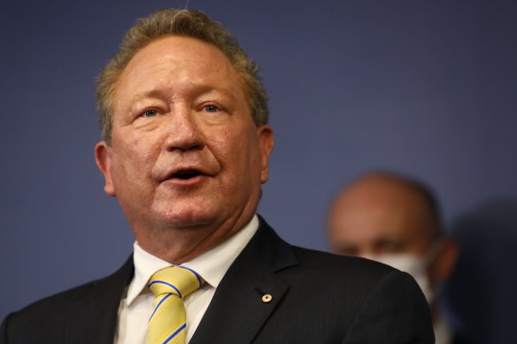 Andrew Forrest’s image was used without his permission to promote cryptocurrency investment scams in ads on Facebook.