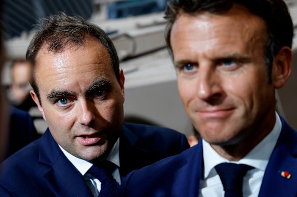 Sebastien Lecornu (left) is French President Emmanuel Macron’s fifth prime minister in two years.