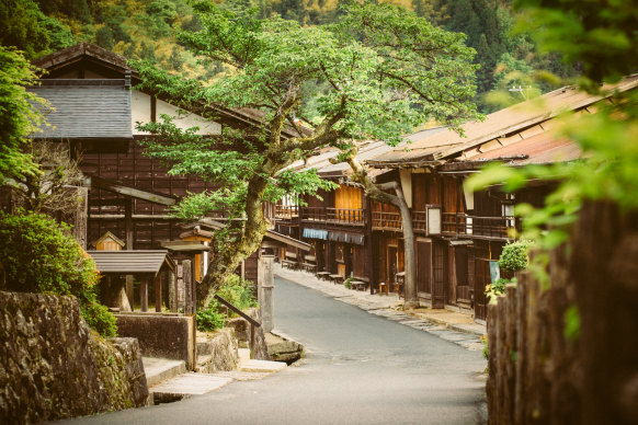 Tsumago, a traditional Japanese village. 
