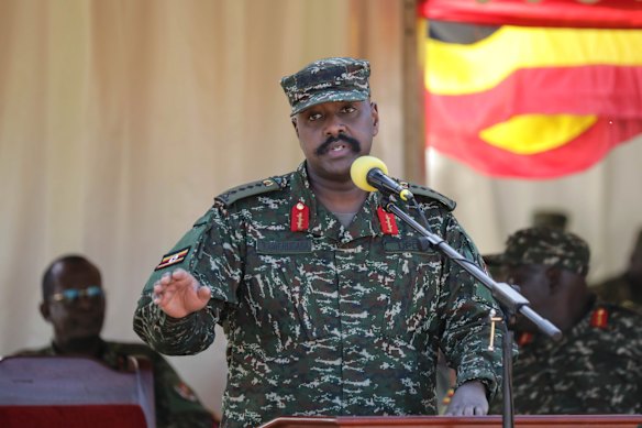 General Muhoozi Kainerugaba said he wanted to “quash” the “Harry-Meghan nonsense”.