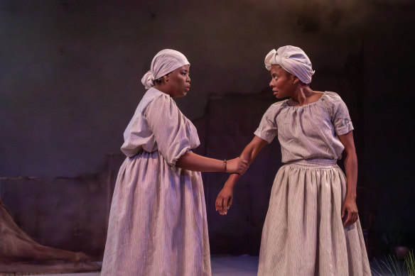 Ilarun, with Rufaro Zimbudzi (left) and Amarantha Robinson, is charged with mysticism and surrealism.