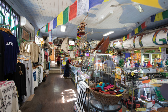 Inside Nimbin’s HEMP Embassy shop.