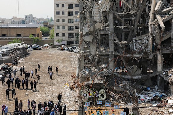 Foreign diplomats and UN officials visited bomb-damaged sites in Tehran earlier this week.