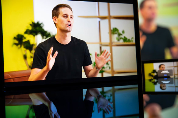 Snap chief executive Evan Spiegel. Snapchat says it has 750 million monthly active users.