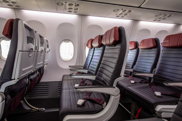 Virgin Australia’s Economy X seats offer extra legroom.