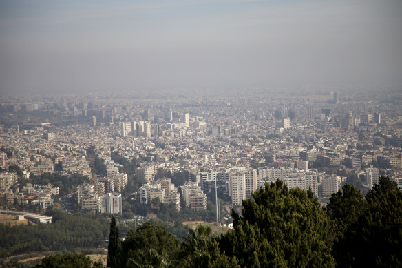 A view from the Presidential Palace in Damascus, Syria. 
