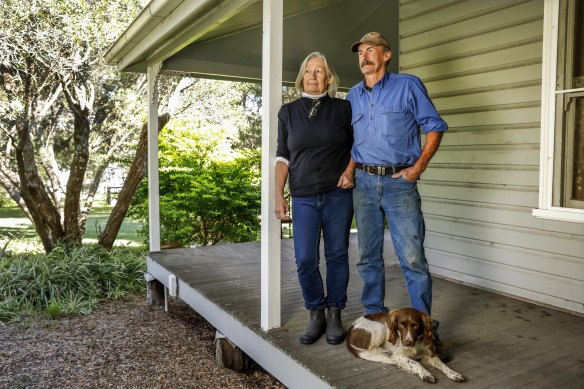 Margot and Michael White’s home is a few kilometres from an open-pit mine. 