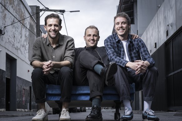 Linktree co-founders (L-R): Anthony Zaccaria, Alex Zaccaria and Nick Humphreys.