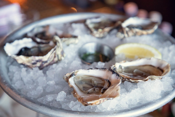 The oysters at Wright Bros. Battersea Park.