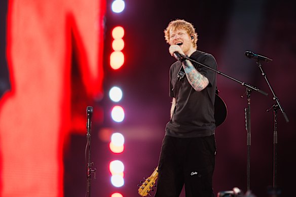 Ed Sheeran se presenta en el Marvel Stadium el jueves por la noche.
