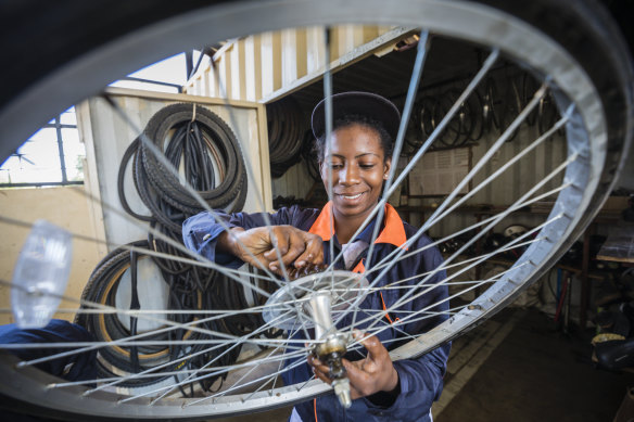 A bike shop in Zambia… one of Abercrombie and Kent Philanthropy’s Women’s Empowerment Projects.
