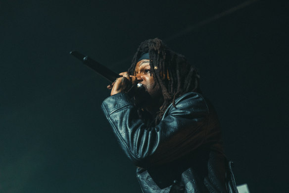 J.I.D’s signature fast-paced technique was on show at his Festival Hall performance. 