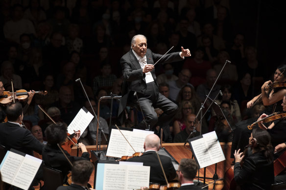 Zubin Mehta conducts the AWO at the Edinburgh festival earlier this month.
