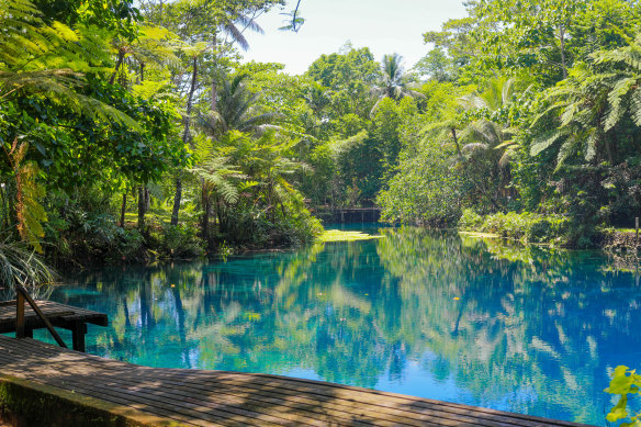 The luscious Nanda Blue Hole (also, Jackie’s Blue Hole).