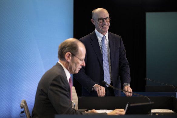 ANZ chief executive Shayne Elliott during the bank’s annual general meeting on Thursday. 