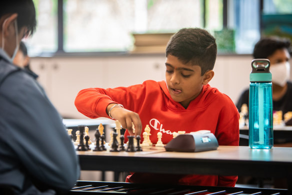 On Friday, Rheyansh Annapureddy, 8,  won a game of chess against a 15-year-old.