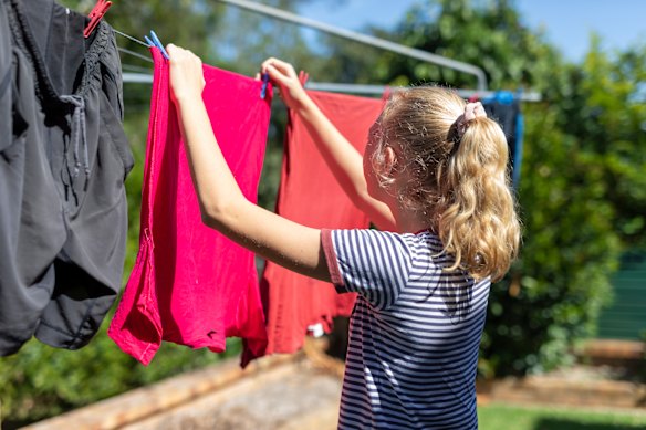 Line drying is often better for your clothes, as long as you can protect them from fading.