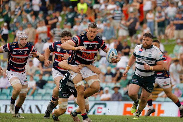 Will Harris makes a break for Easts.