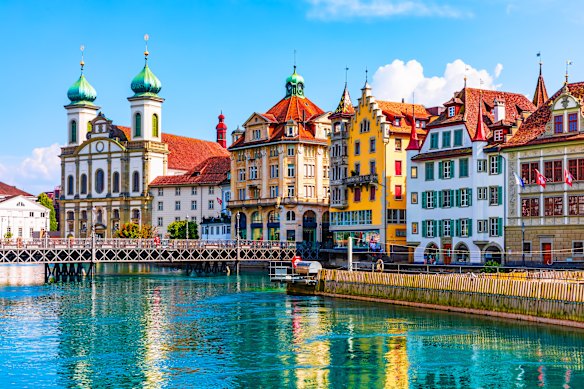 Lucerne and its medieval old town.