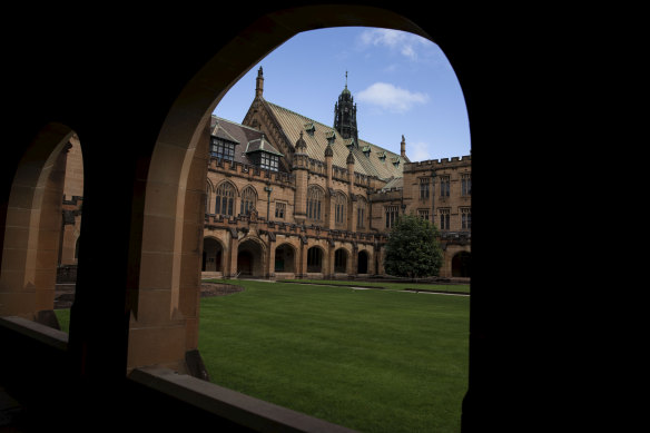 A nearly empty University of Sydney in June 2020.