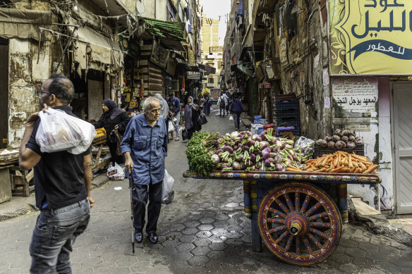 The historic Khan el-Khalili souk, Cairo.