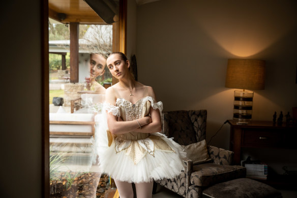 Elite ballerina Heléna Blackberry at her Brisbane home. 