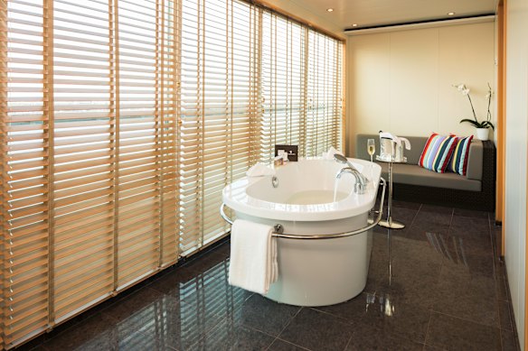 The ship’s spa area.