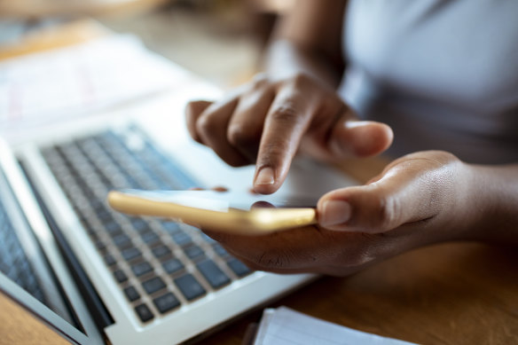 Blue light can come from phones and laptops.