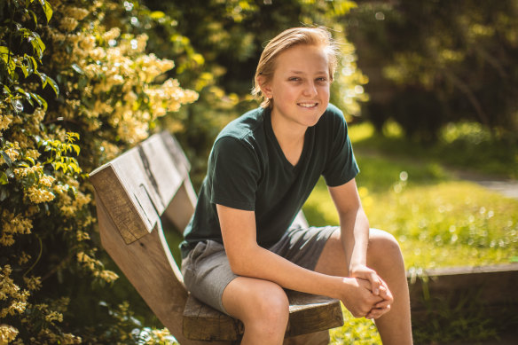 Year 9 student Flynn Megahan does the accelerated learning program SEAL at Brighton Secondary School.