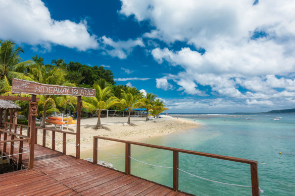 The jetty at Hideaway Island, Vanuatu.