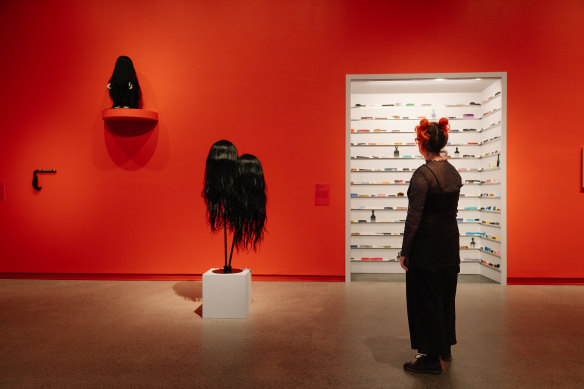 Installation view, Hair Pieces at Heide. 