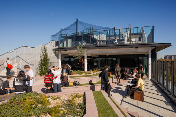 Each level at Wurun Senior Campus was built with an outdoor terrace.