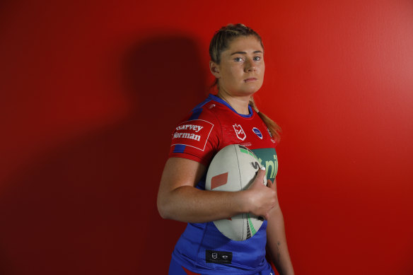 Sheridan Gallagher is in the NRLW final for the Knights in her first year in rugby league.