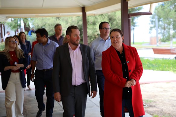 New Moore MP Tom French with Resources Minister Madeleine King.