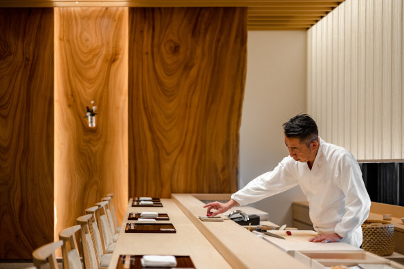 Aman Tokyo head chef Hiroyuki Musashi. 