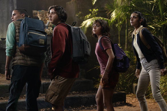 Madden (right) in Dora and the Lost City of Gold. 